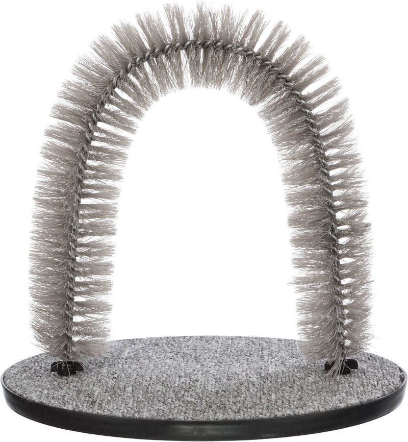 23130 Massage and fur care arch, cat, 36 - 33 cm, grey