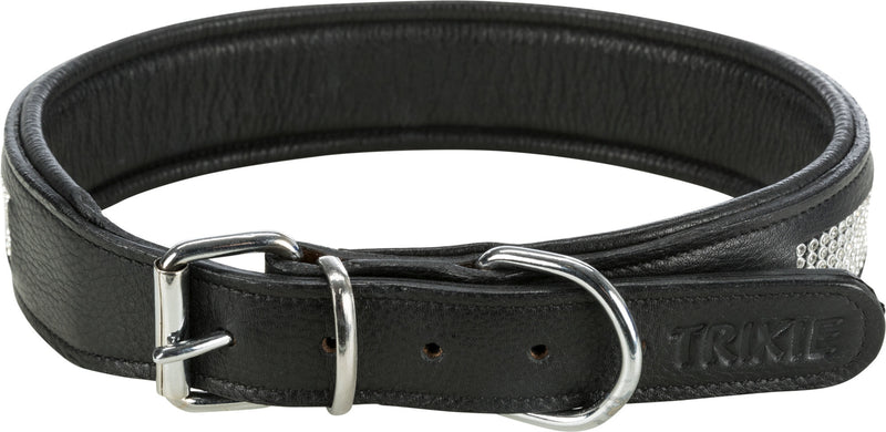 19036 Active Comfort collar with rhine stones, L: 4452 cm/25 mm, black