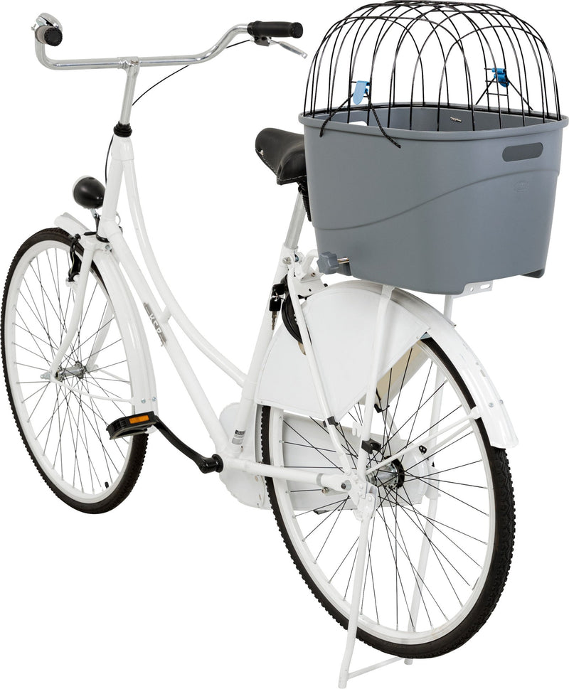 13115 Bicycle basket for bike racks, plastic/metal, 36 x 47 x 46 cm, grey