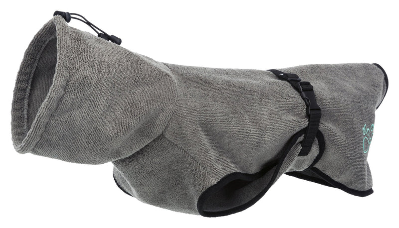 23574 Bathrobe for dogs, terry cloth, L: 60 cm, grey