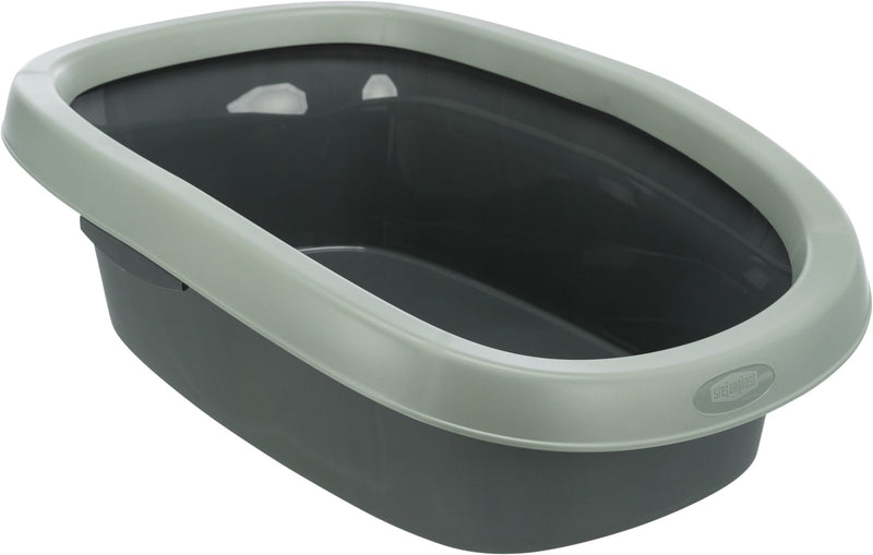 40211 Be Eco Carlo cat litter tray, with rim, 31 x 14 x 43 cm, anthracite/grey-green