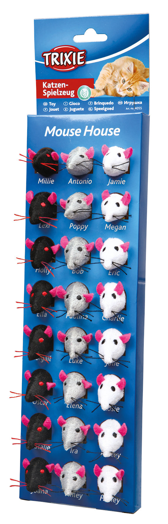 4055 24 plush mice/Mouse House, 5 cm