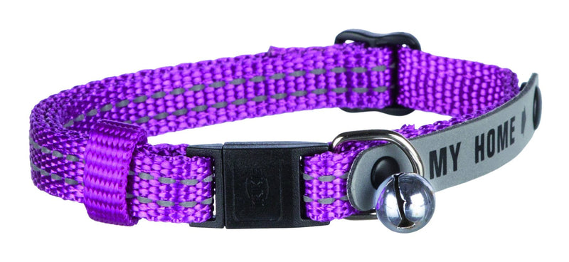 41576 Cat collar with address tag, reflective, nylon