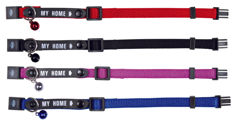 4180 Cat collar with address tag, nylon