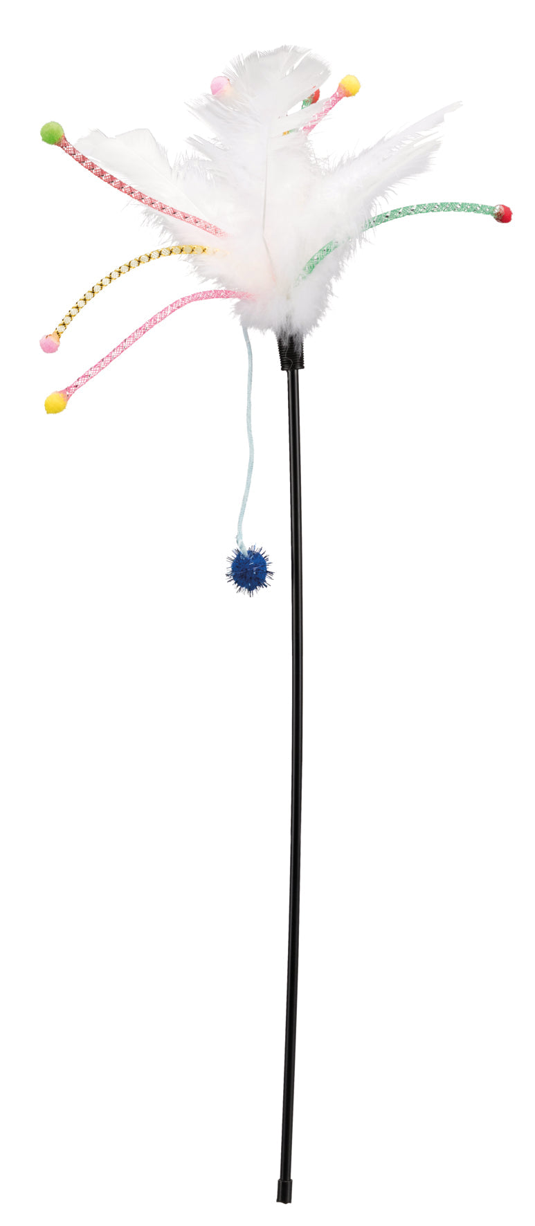 45697 24 Playing stick with feathers, 41 cm