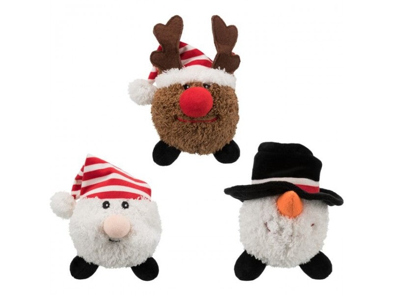 92507 Xmas Ball, plush, 18-29 cm, sorted