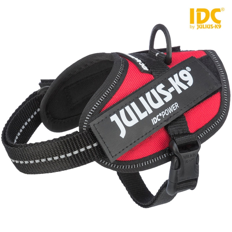 14813 Julius-K9 IDC Powerharness, Baby 2/XS-S: 33-45 cm/18 mm, red