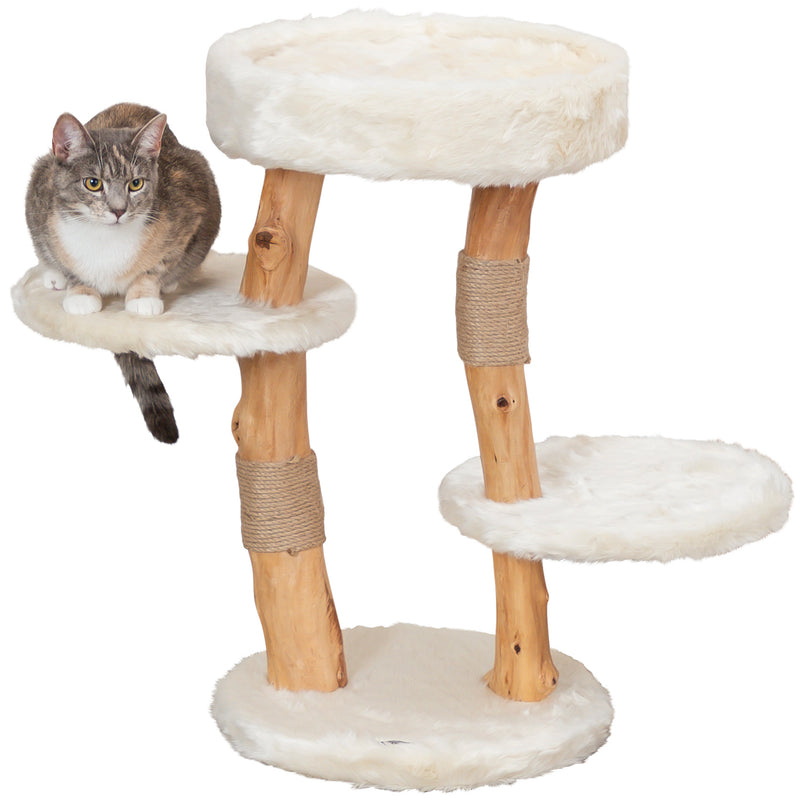 44714 Santo Cat Tree, genuine wood, 73 cm, cream