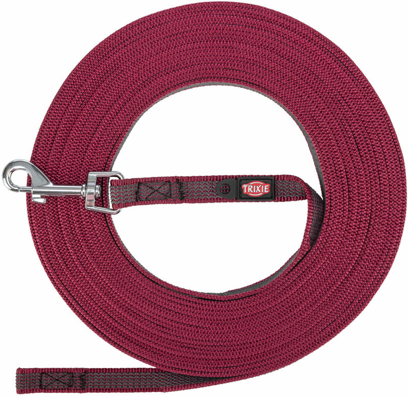 197894 Tracking lead, rubberised, S-M: 5 m/15 mm, sangria