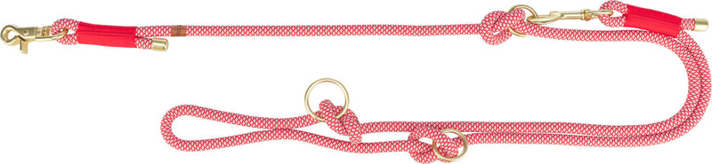 1985203 Soft Rope adjustable lead, XS-S: 2.00 m/diam 6 mm, red/cream