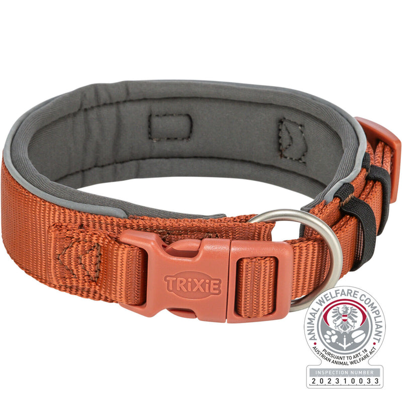 1995730 Premium collar, extra wide, M-L: 40-48 cm/40 mm, rust/graphite