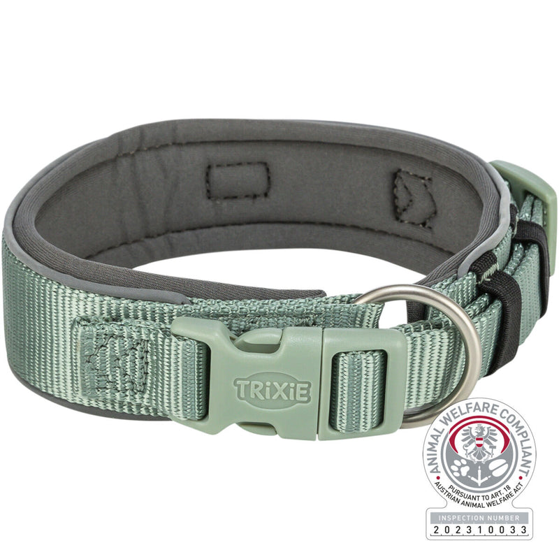 1995734 Premium collar, extra wide, M-L: 40-48 cm/40 mm, sage/graphite