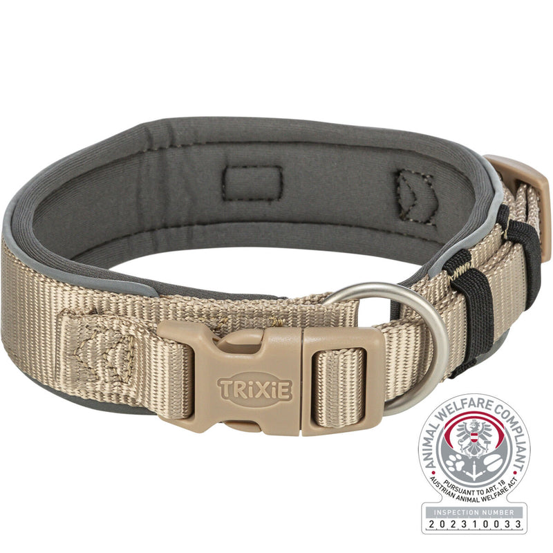 1995736 Premium collar, extra wide, M-L: 40-48 cm/40 mm, sand/graphite