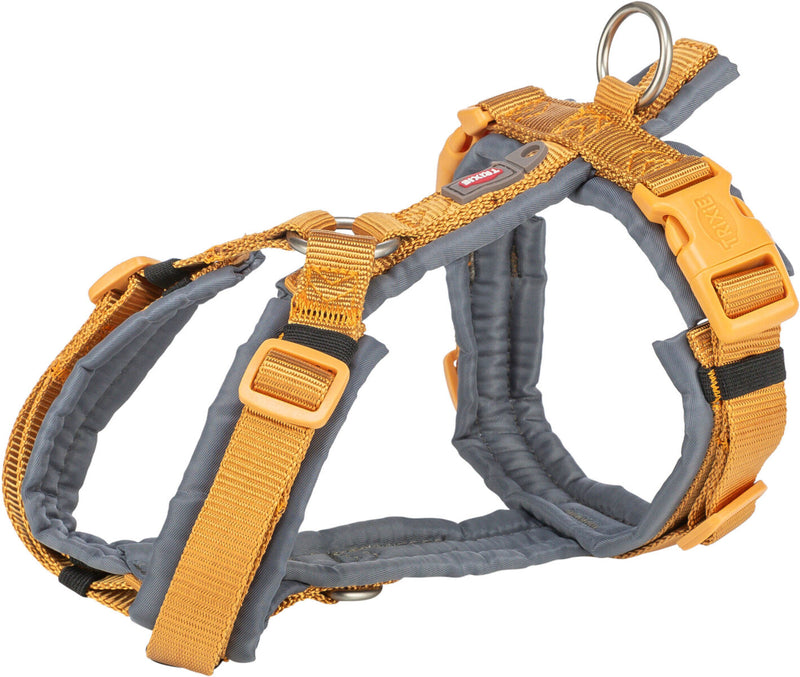 1997129 Premium trekking harness, S-M: 44-53 cm/20 mm, curry/graphite