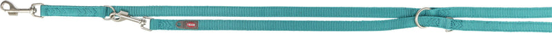 200928 Premium adjustable lead, double-layered, L-XL: 2.00 m/25 mm, aqua