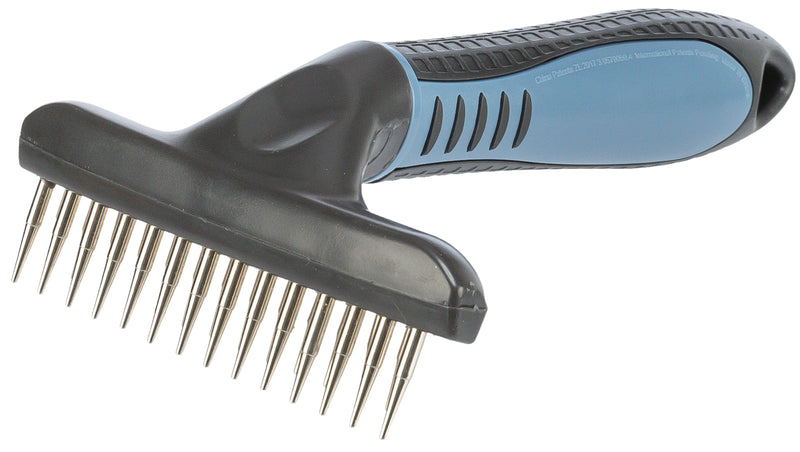 23783 Metal groomer, long hair, two rows, 10 x 15 cm