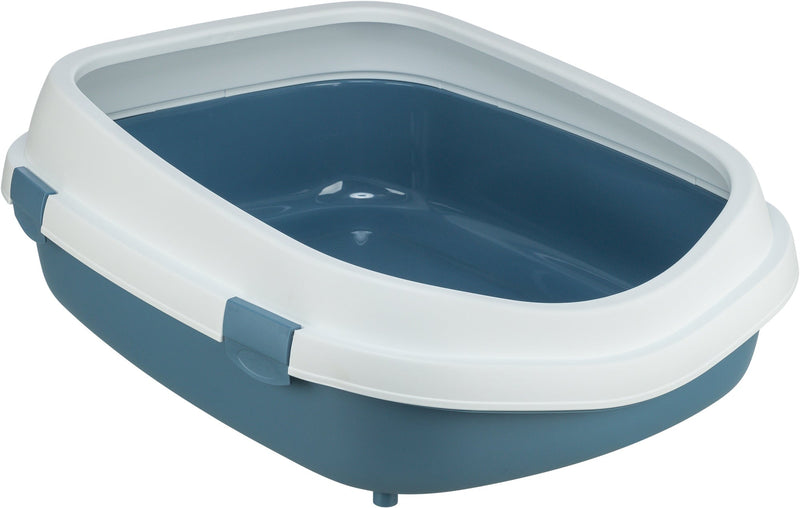 40175 Primo XXL cat litter tray with rim, 56 x 25 x 71 cm, blue/white