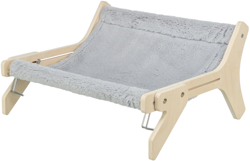 43204 Hammock, wood, untreated, 47 x 24 x 38 cm, grey