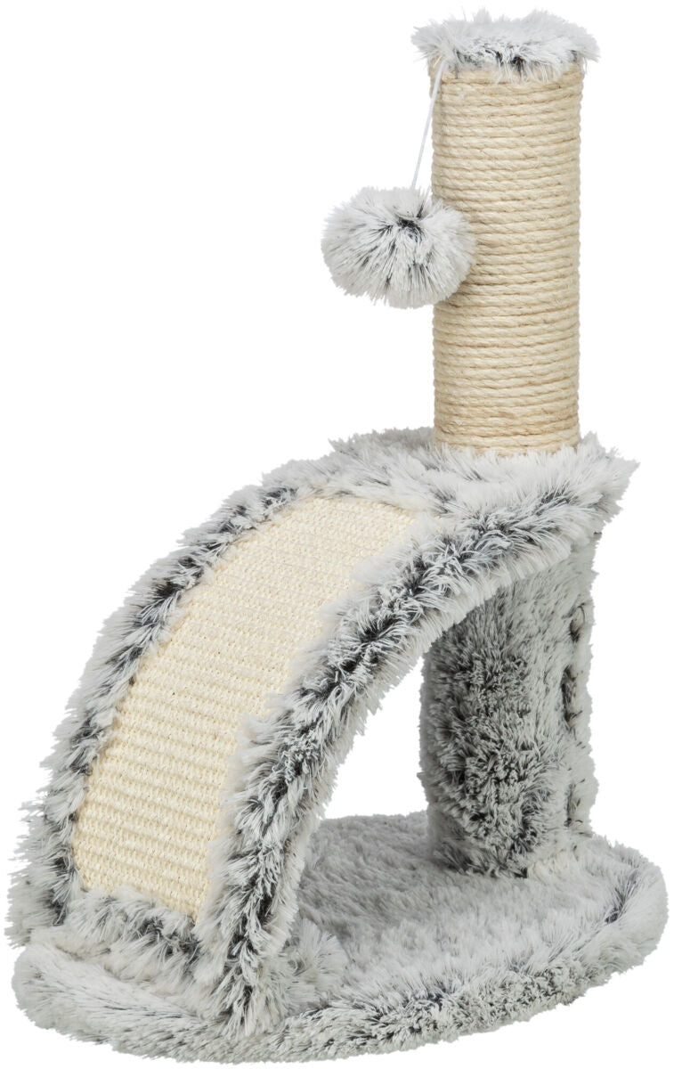 44574 Junior Winnie scratching post with brush, 43 cm, white-black