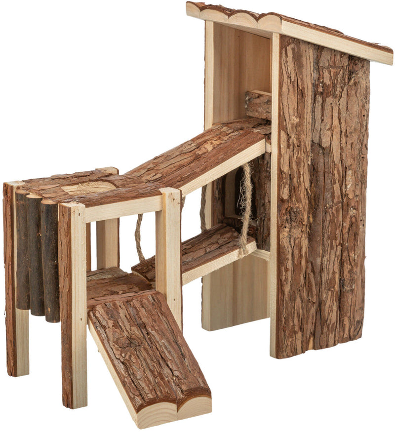 61644 Tjorven playground, mice/hamster, bark wood, 32 x 19 x 29 cm