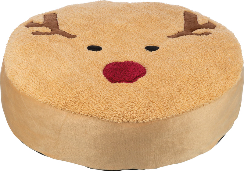 92374 Elk cushion, round, diam. 60 cm, light brown