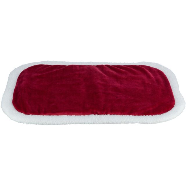 92409 Xmas lying mat Nevio, oval, 98 Ç? 58 cm, red/white