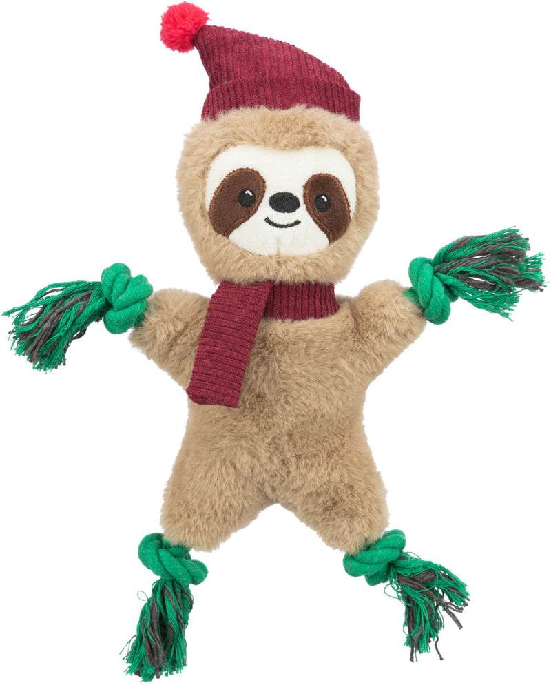 92593 Xmas sloth, plush/rope, 30 cm