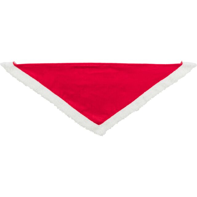 927322 Xmas neckerchief, velvet look, 75 cm, red