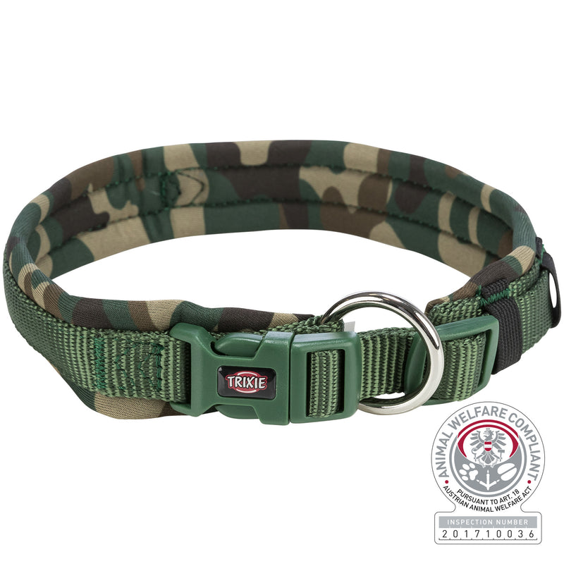 1988223 Premium collar extra wide neoprene padding, XS-S: 27-35 cm/10 mm, camouflage/forest green