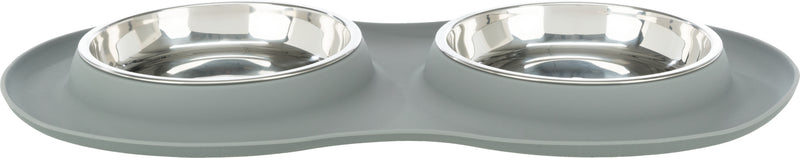 24981 Bowl set, silicone/stainless steel, 2 Ã‡? 0.4 l/Ã‡Ã· 14 cm/32 Ã‡? 6 Ã‡? 17 cm, grey