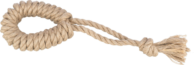 34886 Playing rope with ring hemp/cotton, 32 cm