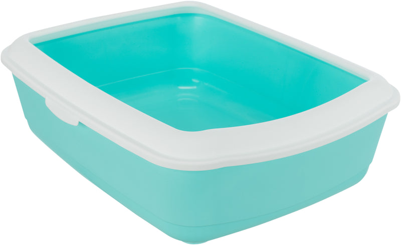 40181 Classic cat litter tray, with rim, 37 Ã‡? 15 Ã‡? 47 cm, mint/white