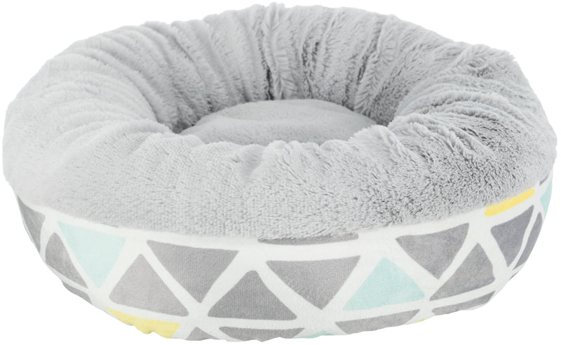 62804 Bunny cuddly bed, round, plush, Ã‡Ã· 35 Ã‡? 13 cm, multi coloured//grey